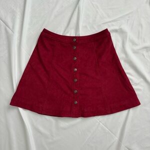 Abercrombie & Fitch Burgundy A-Line Skirt